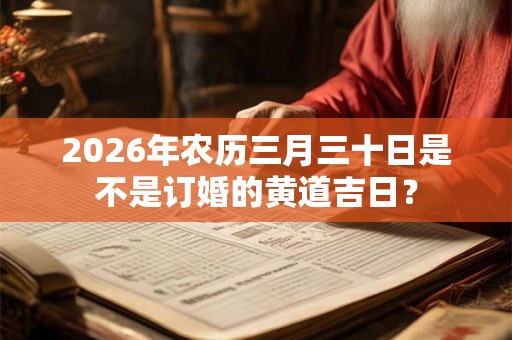 2026年农历三月三十日是不是订婚的黄道吉日? 2026年农历三月三十日是不是订婚的黄道吉日?