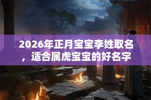 2026年正月宝宝李姓取名，适合属虎宝宝的好名字