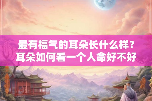 最有福气的耳朵长什么样？耳朵如何看一个人命好不好？