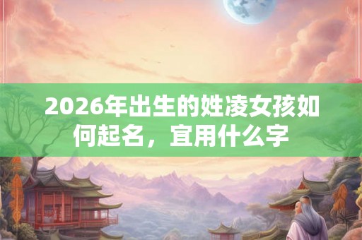 2026年出生的姓凌女孩如何起名，宜用什么字