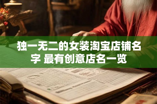 独一无二的女装淘宝店铺名字 最有创意店名一览 独一无二的女装淘宝店铺名字 最有创意店名一览