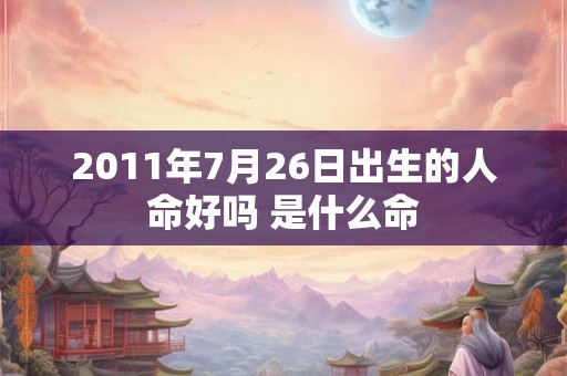 2011年7月26日出生的人命好吗 是什么命