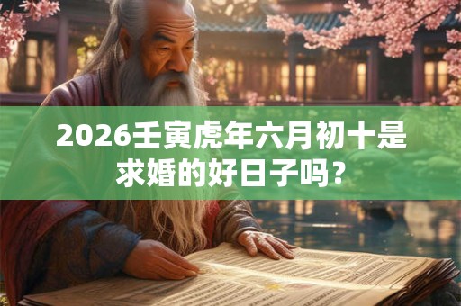 2026壬寅虎年六月初十是求婚的好日子吗? 2026壬寅虎年六月初十是求婚的好日子吗?