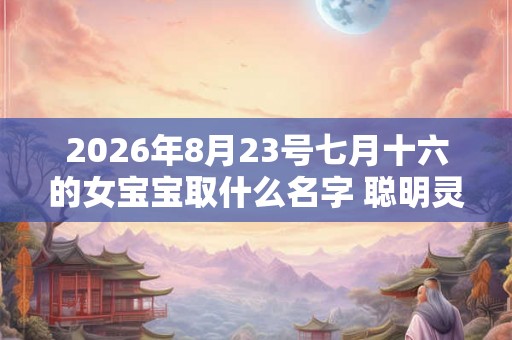 2026年8月23号七月十六的女宝宝取什么名字 聪明灵动