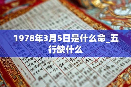 1978年3月5日是什么命_五行缺什么