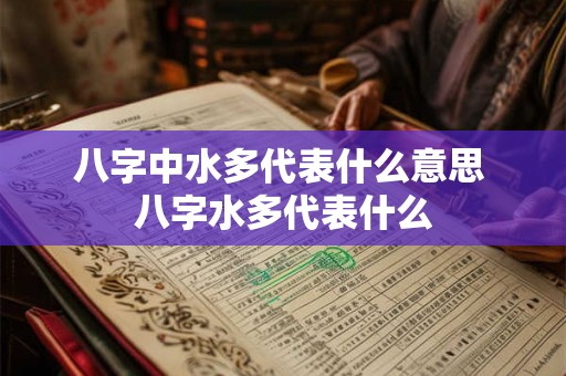 八字中水多代表什么意思 八字水多代表什么 八字中水多代表什么意思 八字水多代表什么