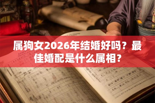 属狗女2026年结婚好吗？最佳婚配是什么属相？