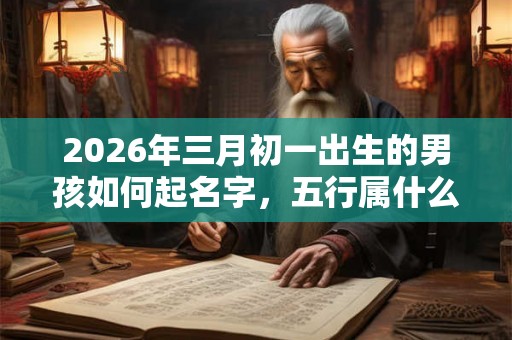2026年三月初一出生的男孩如何起名字，五行属什么