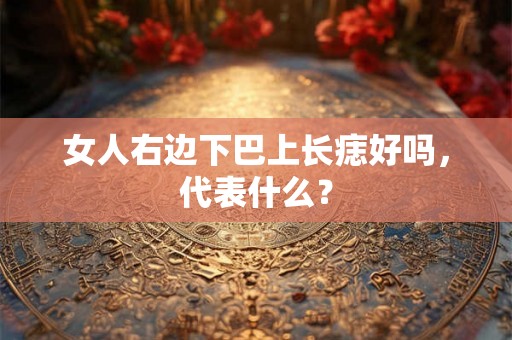 女人右边下巴上长痣好吗，代表什么？