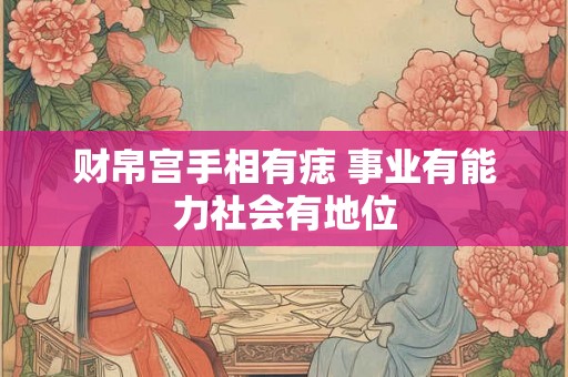 财帛宫手相有痣 事业有能力社会有地位