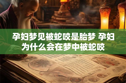 孕妇梦见被蛇咬是胎梦 孕妇为什么会在梦中被蛇咬