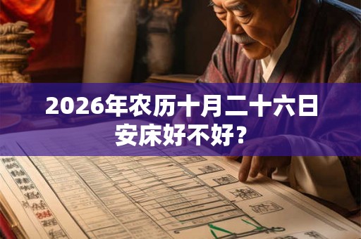 2026年农历十月二十六日安床好不好？