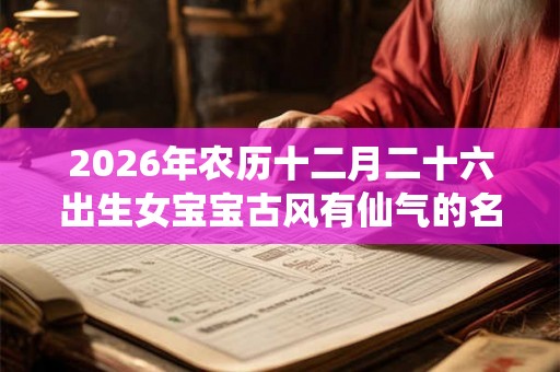 2026年农历十二月二十六出生女宝宝古风有仙气的名字推荐 2026年农历十二月二十六出生女宝宝古风有仙气的名字推荐