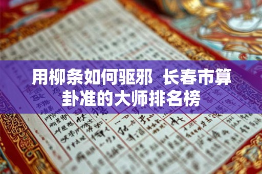 用柳条如何驱邪  长春市算卦准的大师排名榜