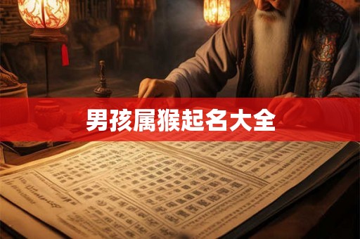 男孩属猴起名大全