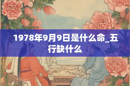 1978年9月9日是什么命_五行缺什么