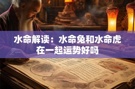 水命解读：水命兔和水命虎在一起运势好吗
