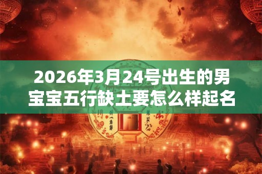 2026年3月24号出生的男宝宝五行缺土要怎么样起名字
