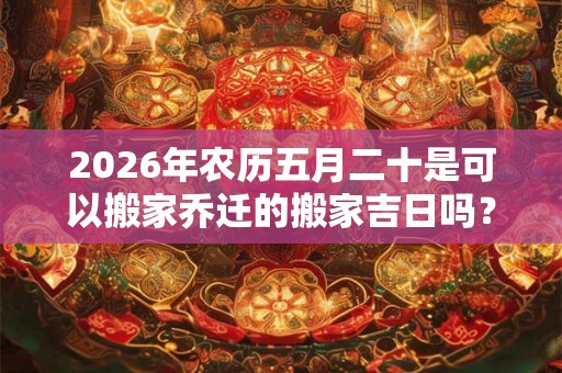 2026年农历五月二十是可以搬家乔迁的搬家吉日吗？