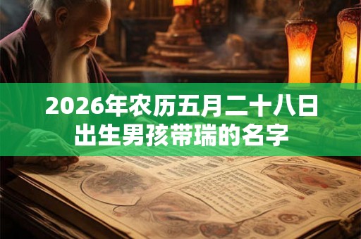 2026年农历五月二十八日出生男孩带瑞的名字