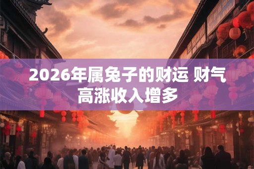 2026年属兔子的财运 财气高涨收入增多