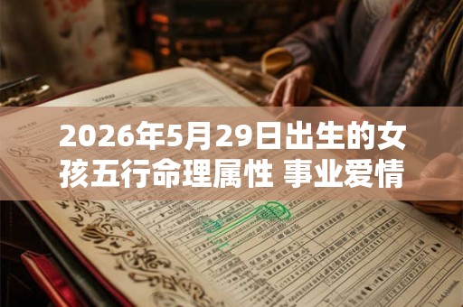 2026年5月29日出生的女孩五行命理属性 事业爱情双丰收