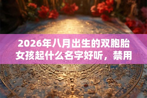 2026年八月出生的双胞胎女孩起什么名字好听，禁用什么字