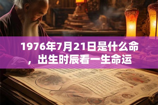 1976年7月21日是什么命，出生时辰看一生命运