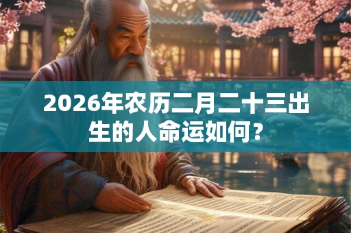 2026年农历二月二十三出生的人命运如何？