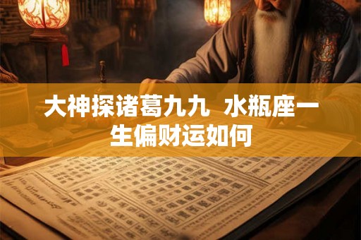 大神探诸葛九九  水瓶座一生偏财运如何