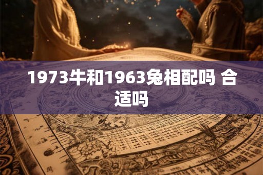 1973牛和1963兔相配吗 合适吗