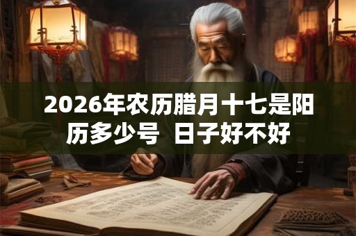 2026年农历腊月十七是阳历多少号  日子好不好