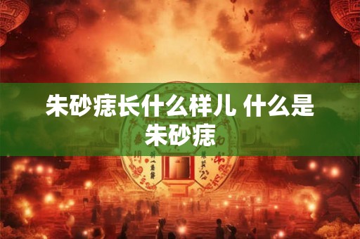 朱砂痣长什么样儿 什么是朱砂痣