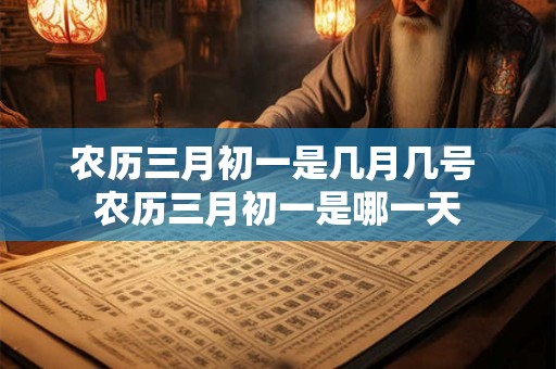 农历三月初一是几月几号 农历三月初一是哪一天