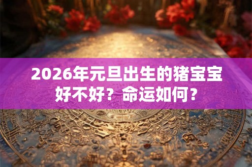 2026年元旦出生的猪宝宝好不好？命运如何？