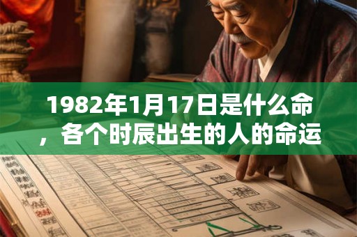 1982年1月17日是什么命，各个时辰出生的人的命运