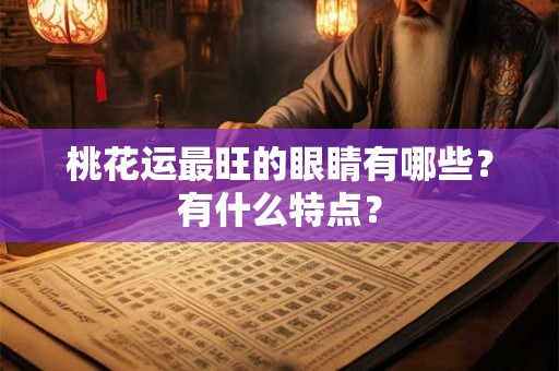 桃花运最旺的眼睛有哪些？有什么特点？