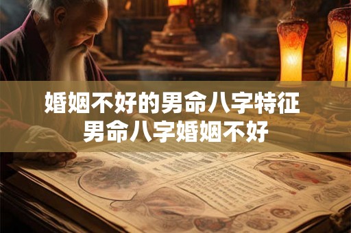 婚姻不好的男命八字特征 男命八字婚姻不好