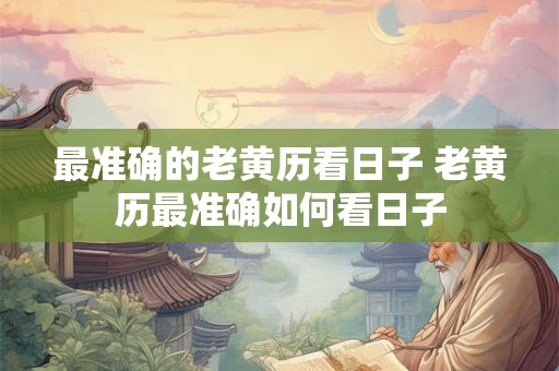 最准确的老黄历看日子 老黄历最准确如何看日子