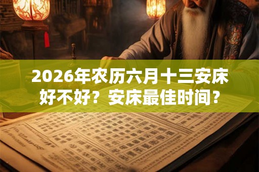 2026年农历六月十三安床好不好？安床最佳时间？