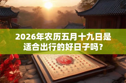 2026年农历五月十九日是适合出行的好日子吗？