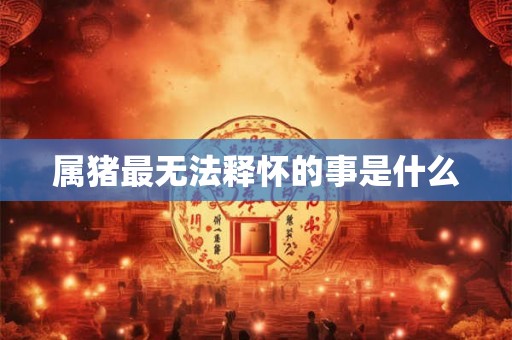 属猪最无法释怀的事是什么