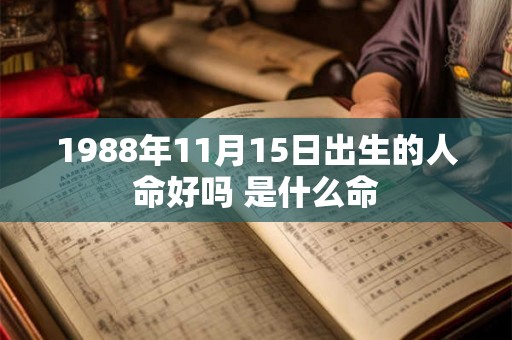 1988年11月15日出生的人命好吗 是什么命 1988年11月15日出生的人命好吗 是什么命