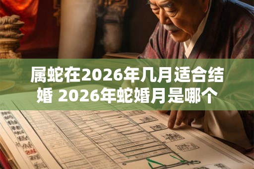 属蛇在2026年几月适合结婚 2026年蛇婚月是哪个 属蛇在2026年几月适合结婚 2026年蛇婚月是哪个