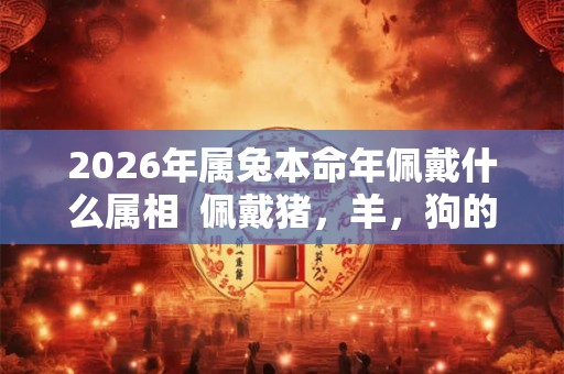 2026年属兔本命年佩戴什么属相 佩戴猪,羊,狗的饰品 2026年属兔本命年佩戴什么属相 佩戴猪,羊,狗的饰品