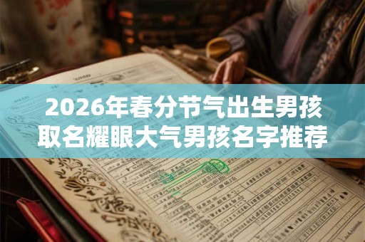 2026年春分节气出生男孩取名耀眼大气男孩名字推荐