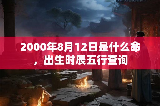 2000年8月12日是什么命,出生时辰五行查询 2000年8月12日是什么命,出生时辰五行查询