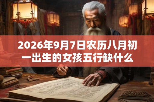2026年9月7日农历八月初一出生的女孩五行缺什么