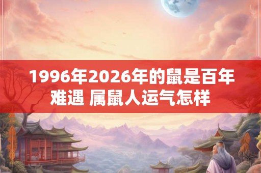 1996年2026年的鼠是百年难遇 属鼠人运气怎样