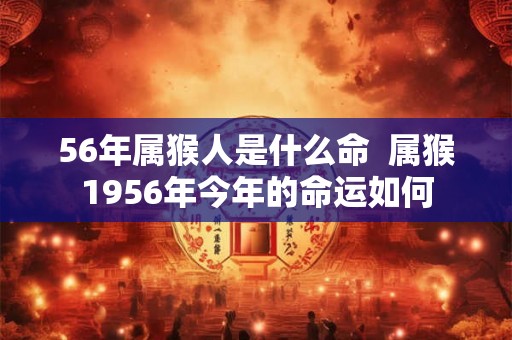 56年属猴人是什么命  属猴1956年今年的命运如何